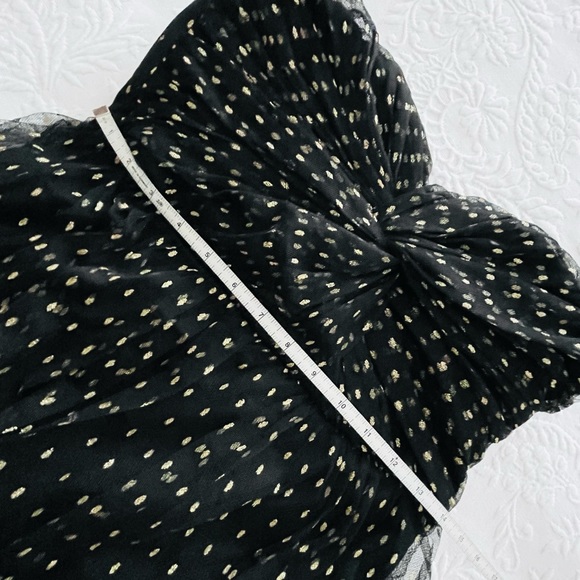 NWT Lulus Destined for Dancing Black Polka Dot Mesh Strapless Mini Dress Small - Picture 7 of 8